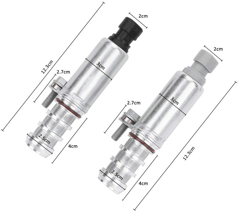 Surwit Pair of 2 Intake & Exhaust Camshaft Position Actuator Solenoid Valve for Buick Chevy Captiva Cobalt Equinox HHR Malibu GMC Terrain Pontiac G5 G6 Saturn 2.0L 2.2L 2.4L - Part# 12655420 12655421 - Image 3
